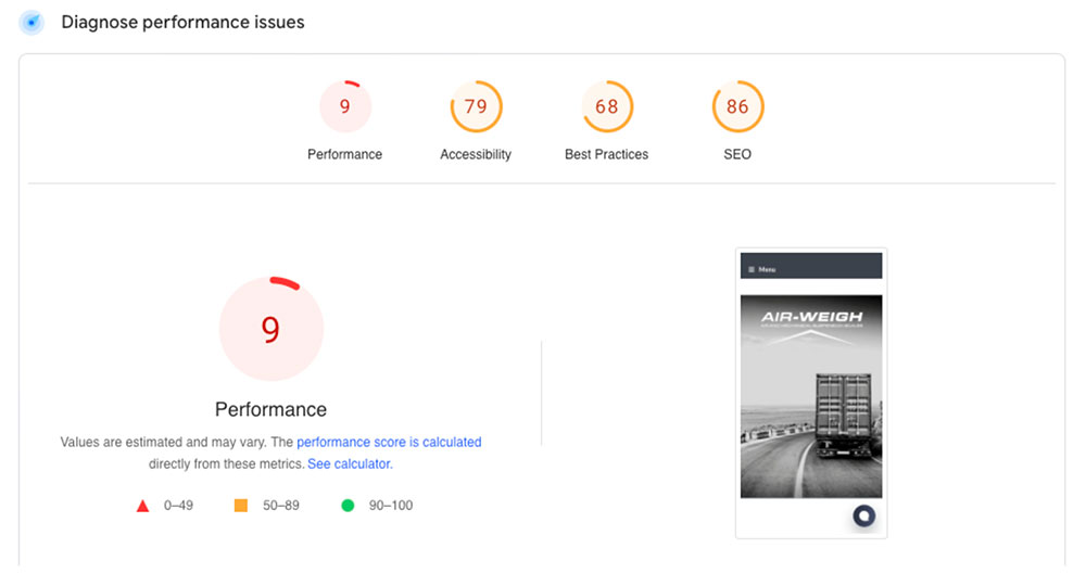 Air-Weigh Original Speed Score