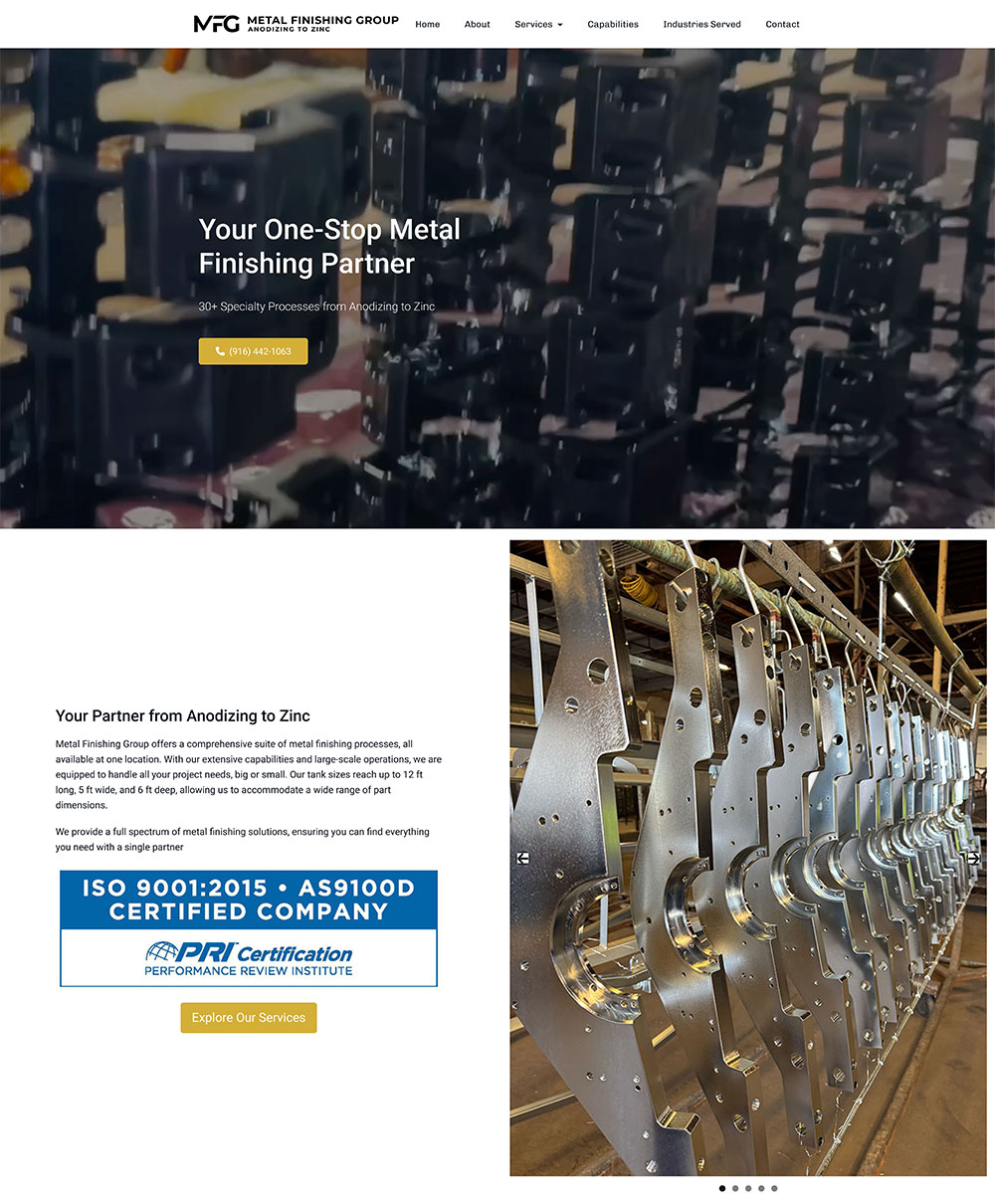 Metal Finishing Group Screenshot